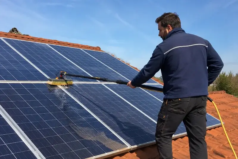 Nettoyage et entretien de panneaux solaires à Cadolive